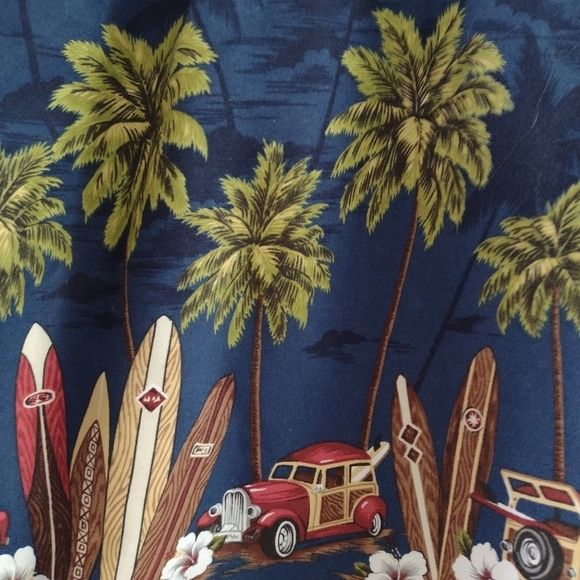 Hawaiian Reserve Cotton collection sz Large LG L button shirt. VTG. Mad… - Picture 7 of 11